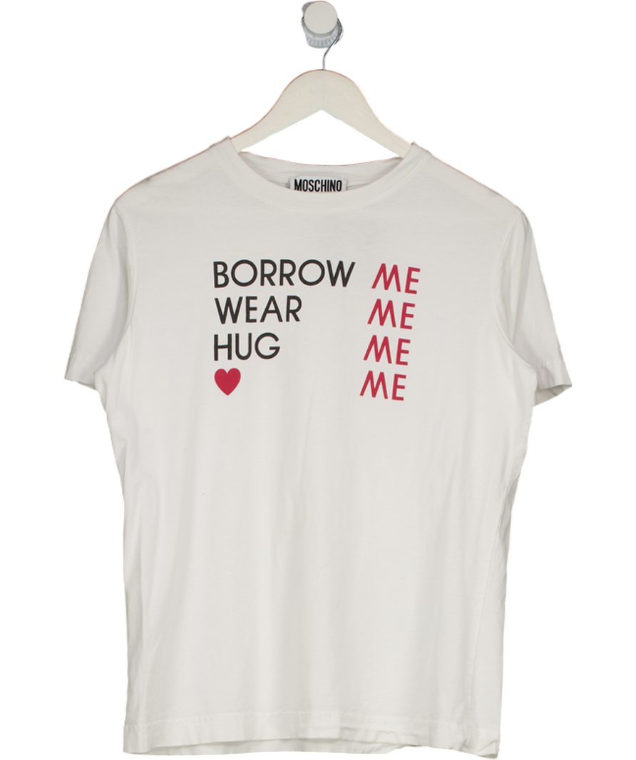 Moschino White Limited Edition 40th Anniversary T-shirt UK M