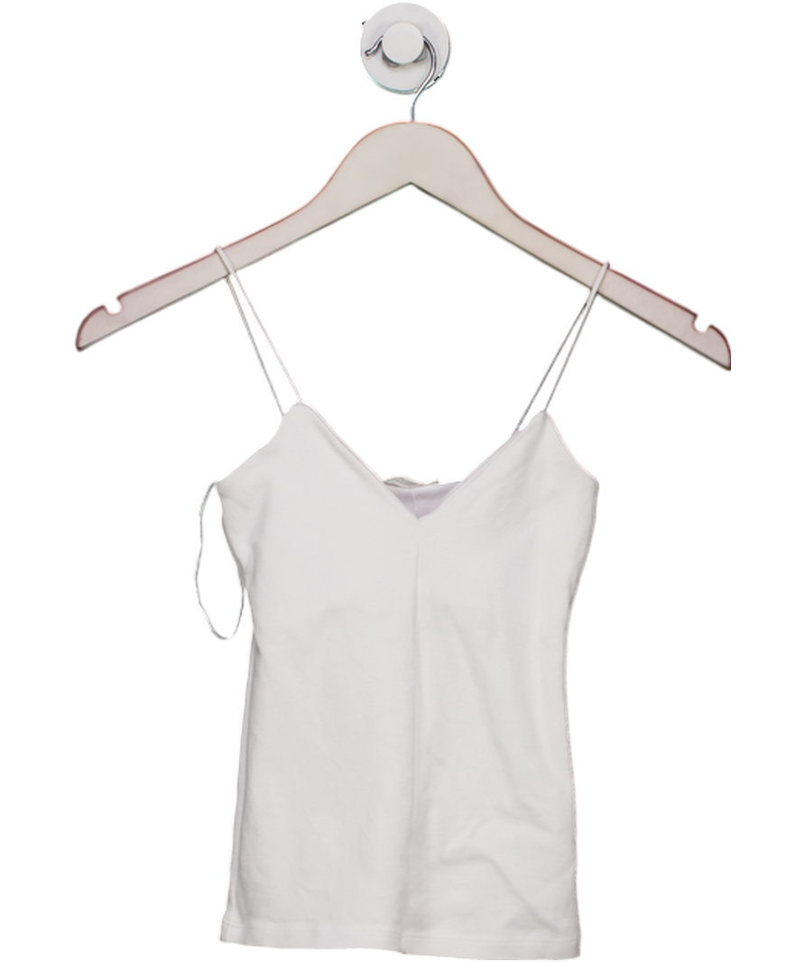 ZARA White Strappy Cotton Top UK S