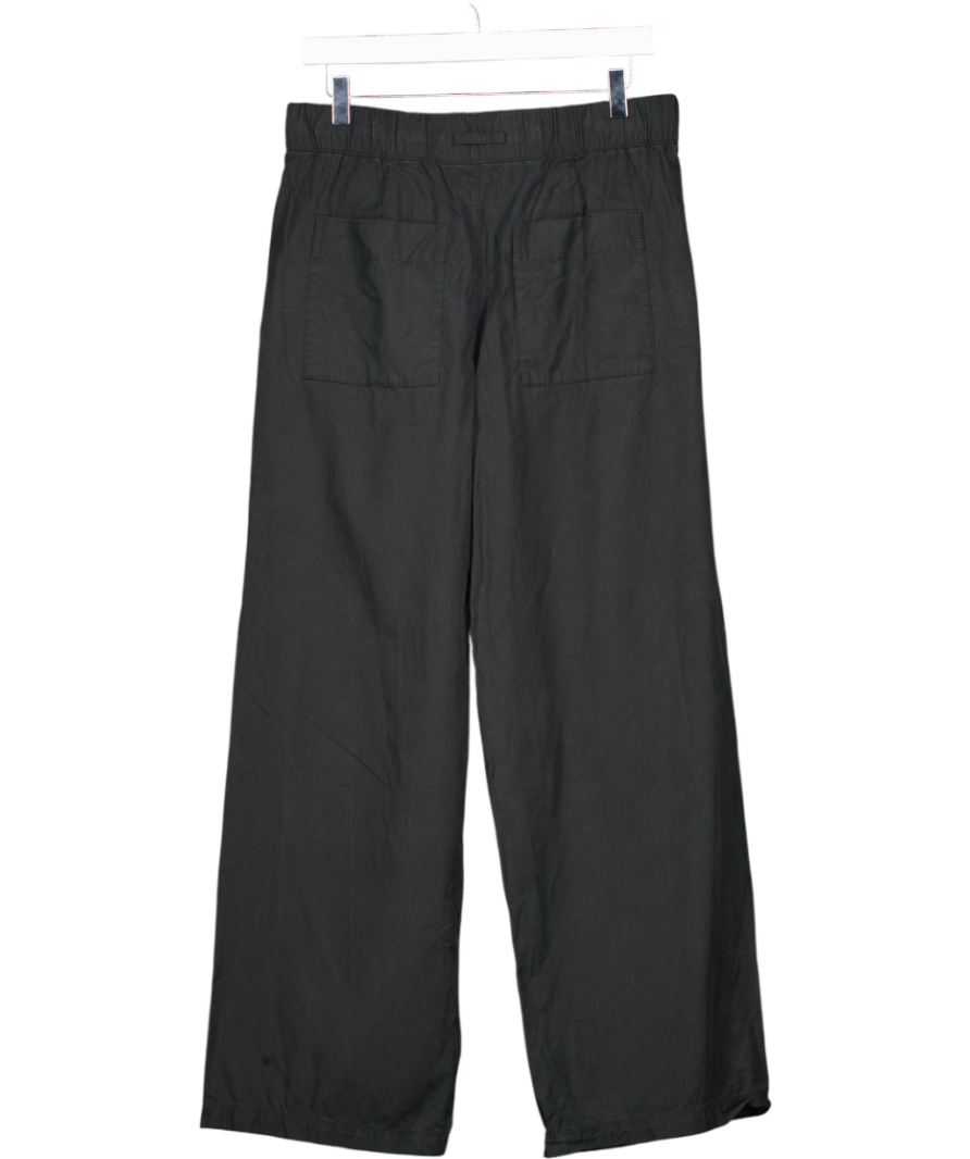 cos Black Relaxed-fit Wide Leg Drawstring Trousers UK XS