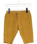 Caramel baby & child Brown Mustard Corduroy Drawstring Trouser 0-3 Months