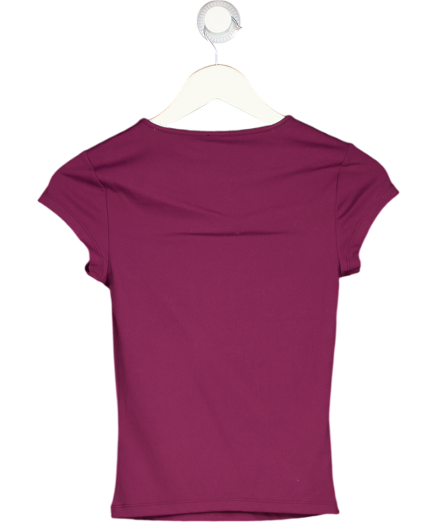 GARAGE Fig Purple Sleek Crewneck T-shirt UK S