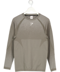 gymshark Grey Shadow Seamless Long Sleeve T-shirt UK M