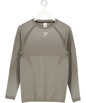 gymshark Grey Shadow Seamless Long Sleeve T-shirt UK M