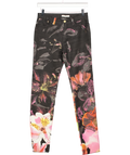Roberto Cavalli Black Floral Renaissance Jeans UK XS