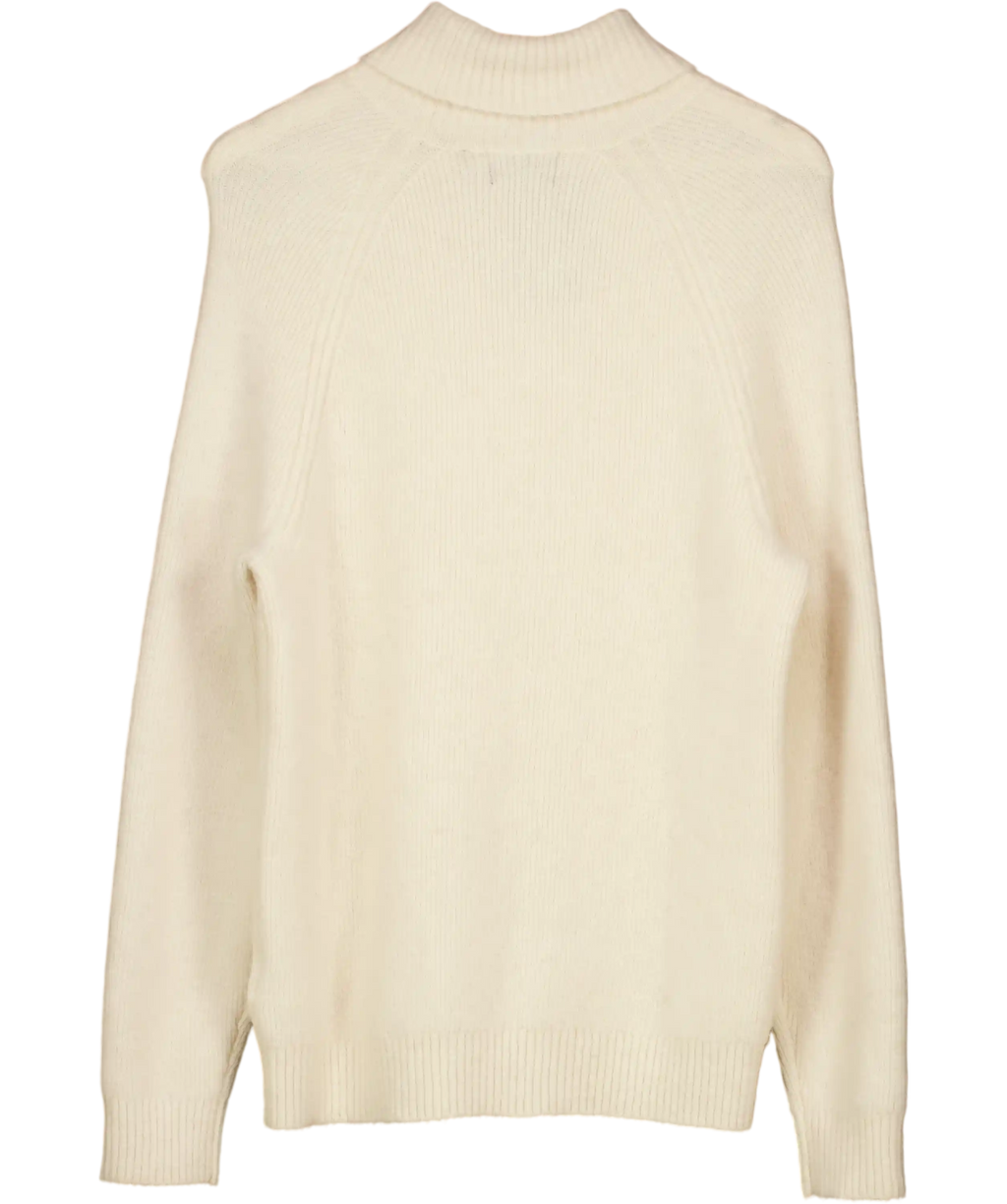 SUPERDRY Cream Alpaca Chunky Roll Neck Jumper UK L
