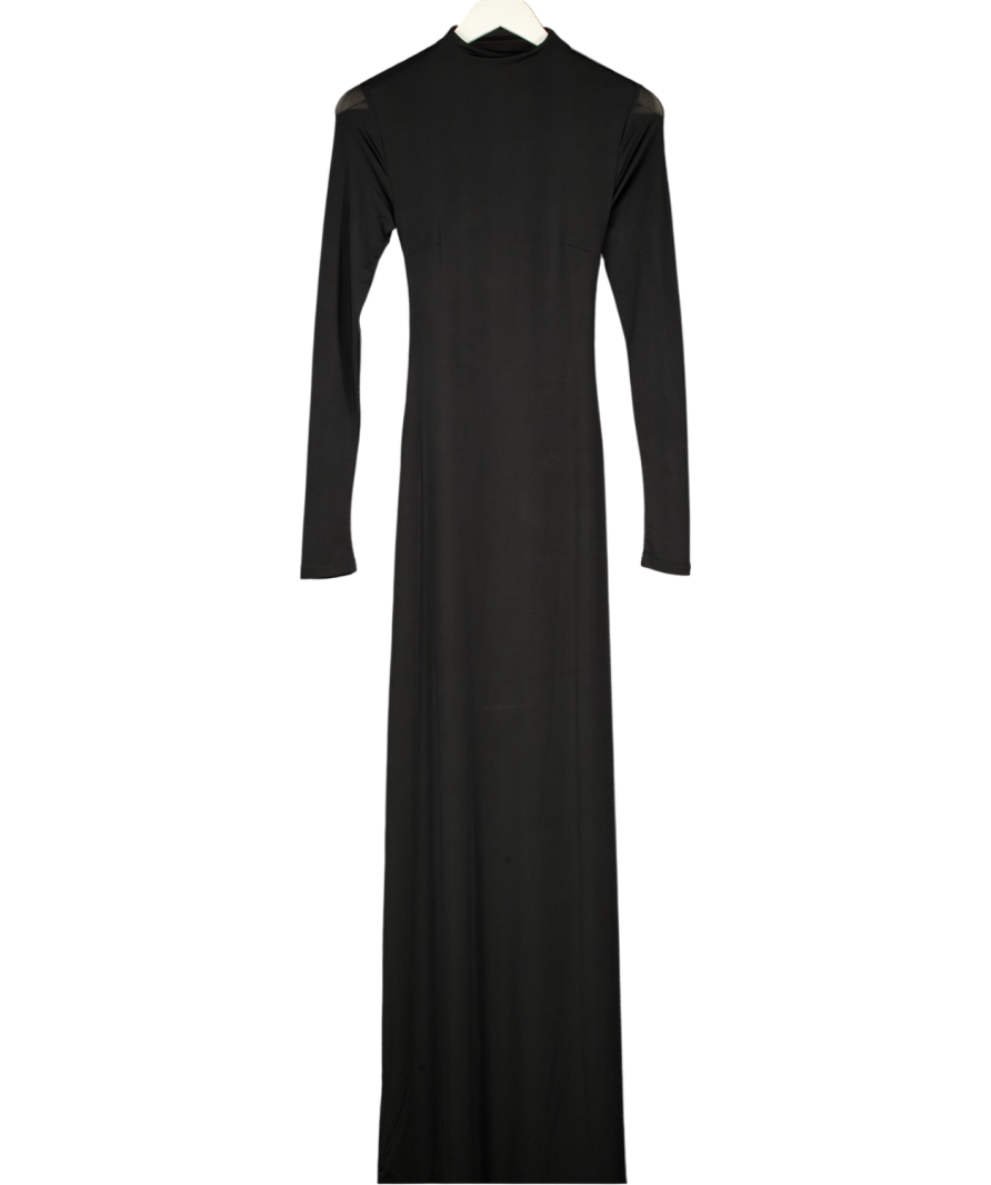 MESHKI Slinky Cut Out Maxi Dress - Black UK XXS