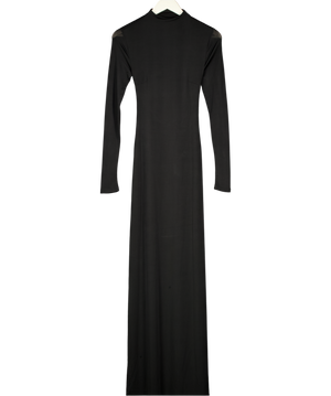 MESHKI Slinky Cut Out Maxi Dress - Black UK XXS