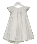 SMOCK LONDON White Cotton Smocked Neck Summer Dress 2-3Years