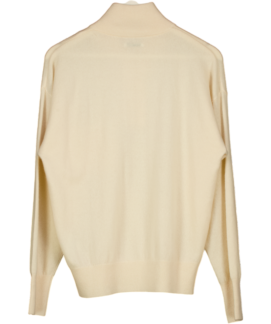SANDRO Cream Marvin High-neck 100% Cashmere Jumper Sz 3 UK 12