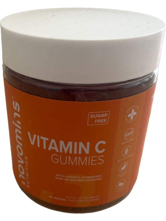 Novomins Nutrition Orange Vitamin C Gummies Sugar Free Health Supplement 60 tablets