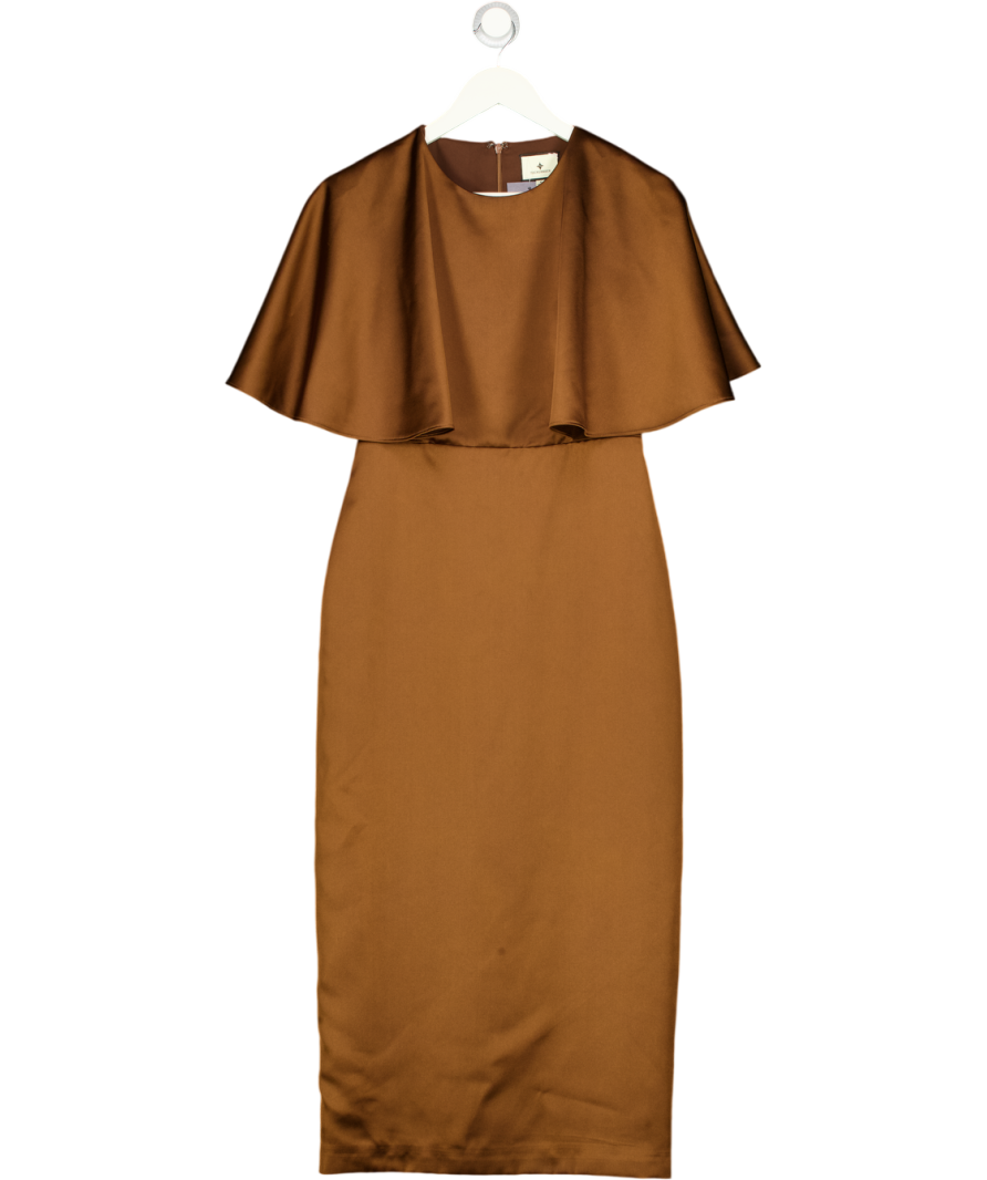 TUCKERNUCK Chocolate Brown Cape Leah Dress Us4 UK 8