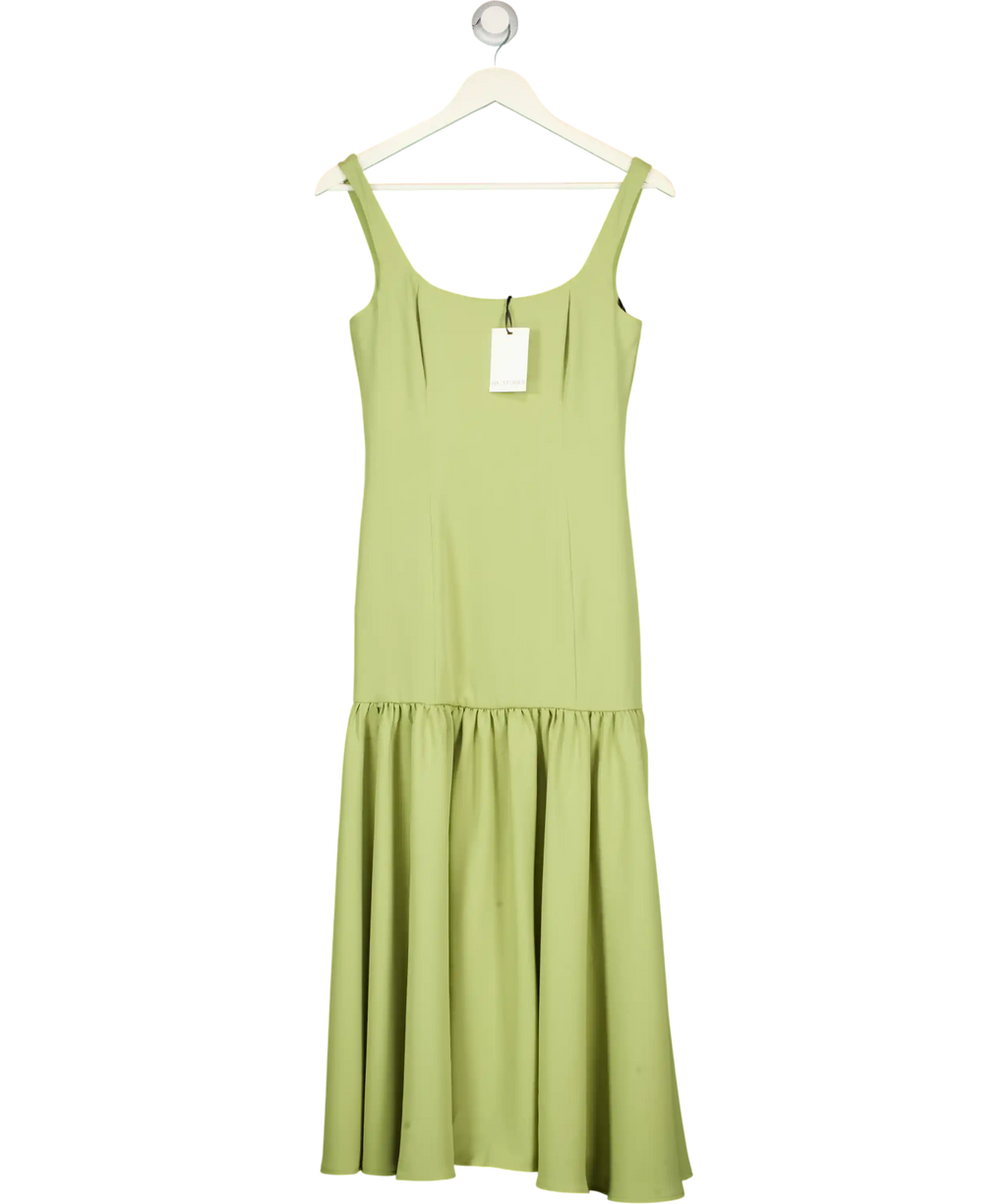 Six Stories Green Drop Waist Maxi Dress UK 8