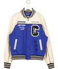 THE COUTURE CLUB Blue World Series Varsity Jacket UK L