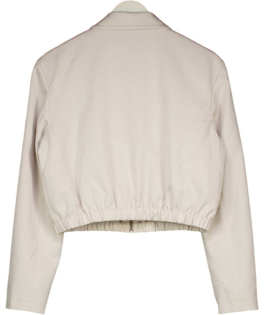 Glassons Cream Cropped Puffer Vest UK 8