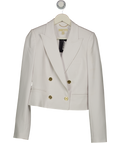 MICHAEL Michael Kors White Double Breasted Cropped Blazer Us2 UK 6