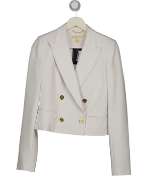MICHAEL Michael Kors White Double Breasted Cropped Blazer Us2 UK 6