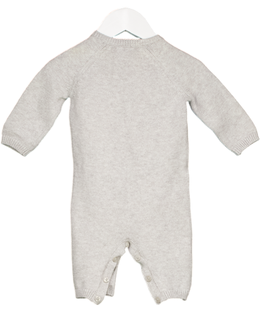Mori Baby Grey Knitted Panda Romper 0-3 Months