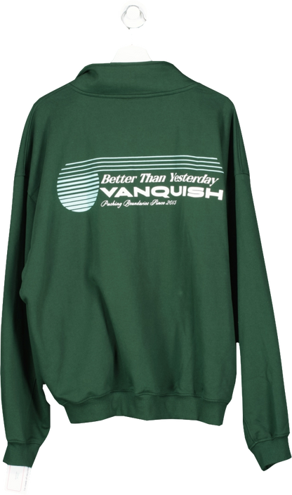 Vanquish Green Better Than Yesterday Half Zip Pullover UK XL