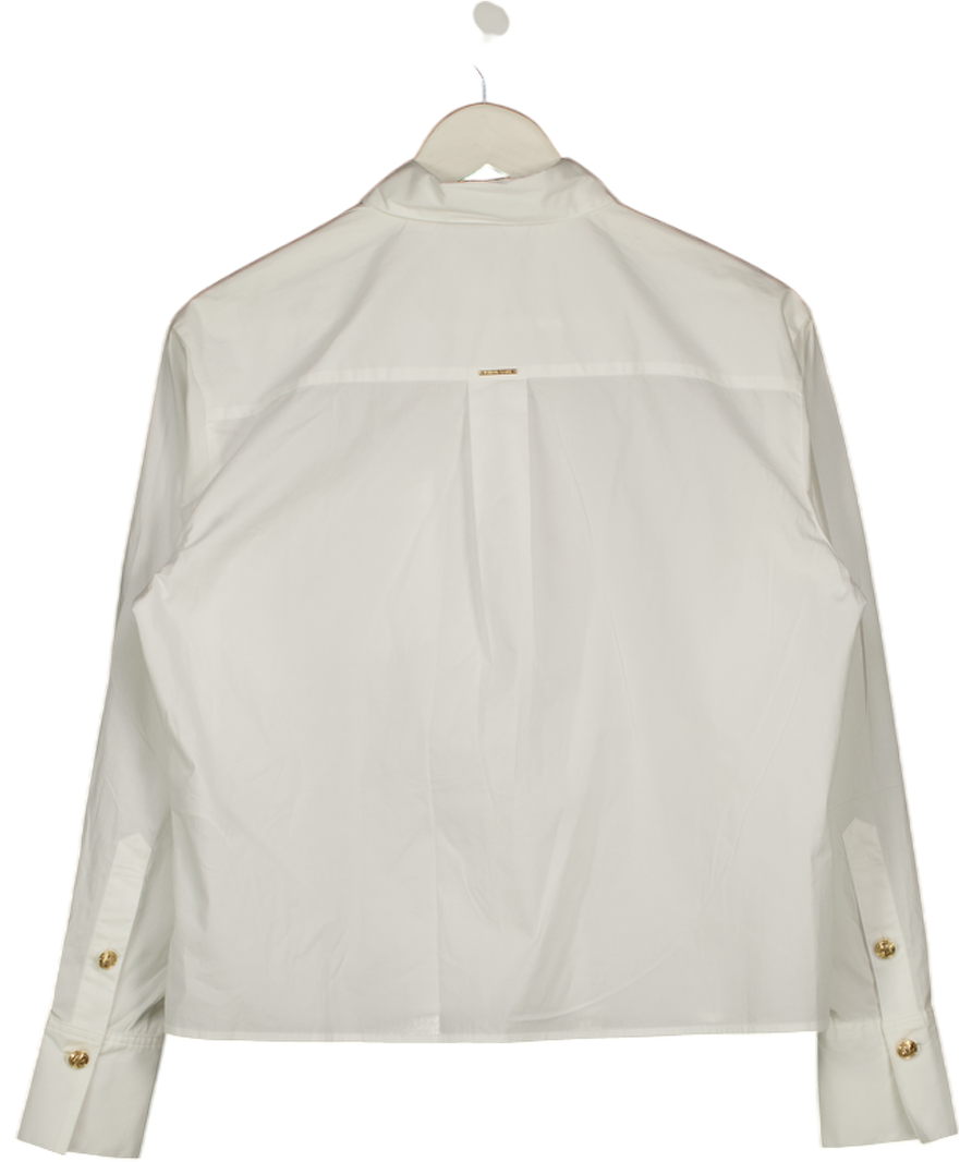 HOLLAND COOPER Classic White Monogram Eleanor Shirt UK 6