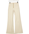REISS Cream Cali Flared Jeans, Ecru W25