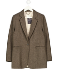 JIGSAW Brown Luxury Italian Fabric Wool Blend Blazer UK 8