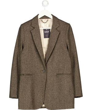 JIGSAW Brown Luxury Italian Fabric Wool Blend Blazer UK 8