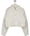 FRIENDS WITH FRANK Ivory White The Laura Balloon Sleeve Denim Jacket UK S