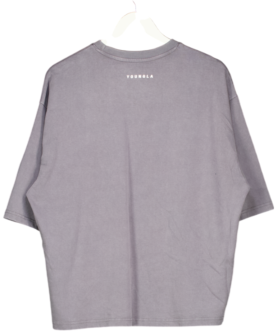 Young LA Grey 4031 Simple Tee UK L
