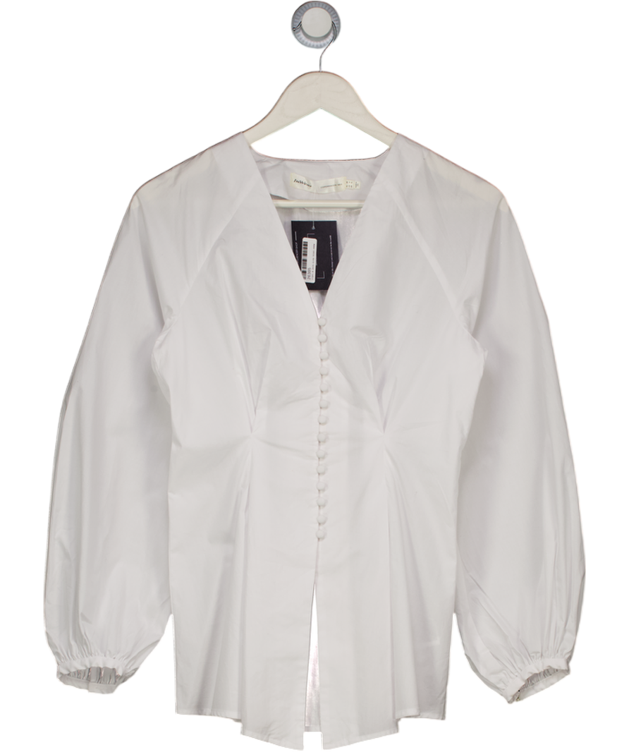INWEAR Helvel White Cotton Shirt UK 8