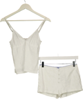 Papi Lav White Tank Top With Shorts UK S