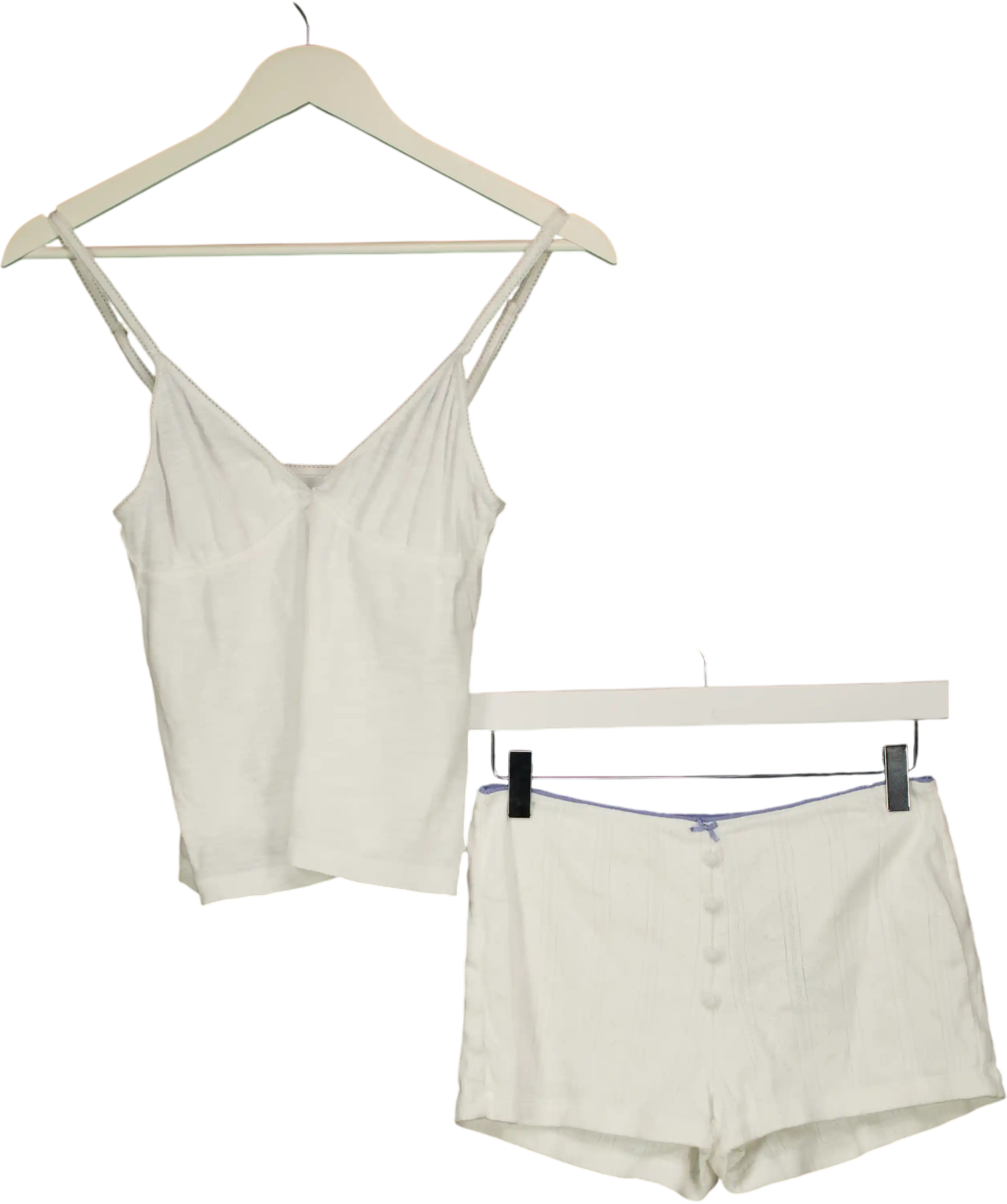 Papi Lav White Tank Top With Shorts UK S
