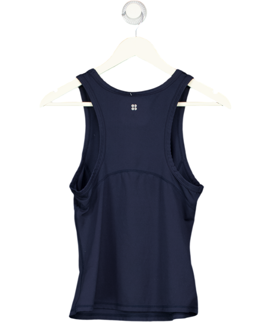 SWEATY BETTY Navy Blue Racer Back Vest Top UK S