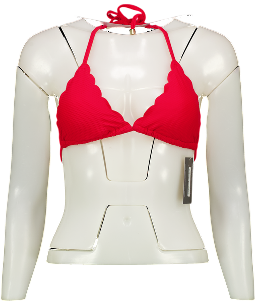 Heidi Klein Red Pampelonne Scalloped Bikini UK S