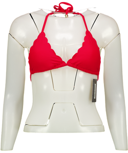 Heidi Klein Red Pampelonne Scalloped Bikini UK S