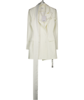 BBX BRAND Ivory White Hourglass Wrap Neck Blazer Dress UK 8