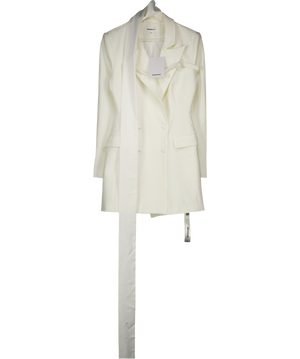 BBX BRAND Ivory White Hourglass Wrap Neck Blazer Dress UK 8