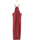 BY ANTHROPOLOGIE Burgundy Red Cut Out Halter Neck Shift Dress UK M