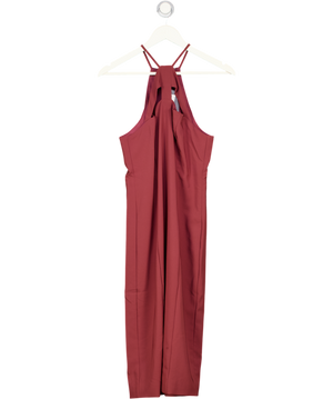 BY ANTHROPOLOGIE Burgundy Red Cut Out Halter Neck Shift Dress UK M