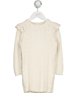 Chloé Cream Pointelle Knit Dress 4 Years