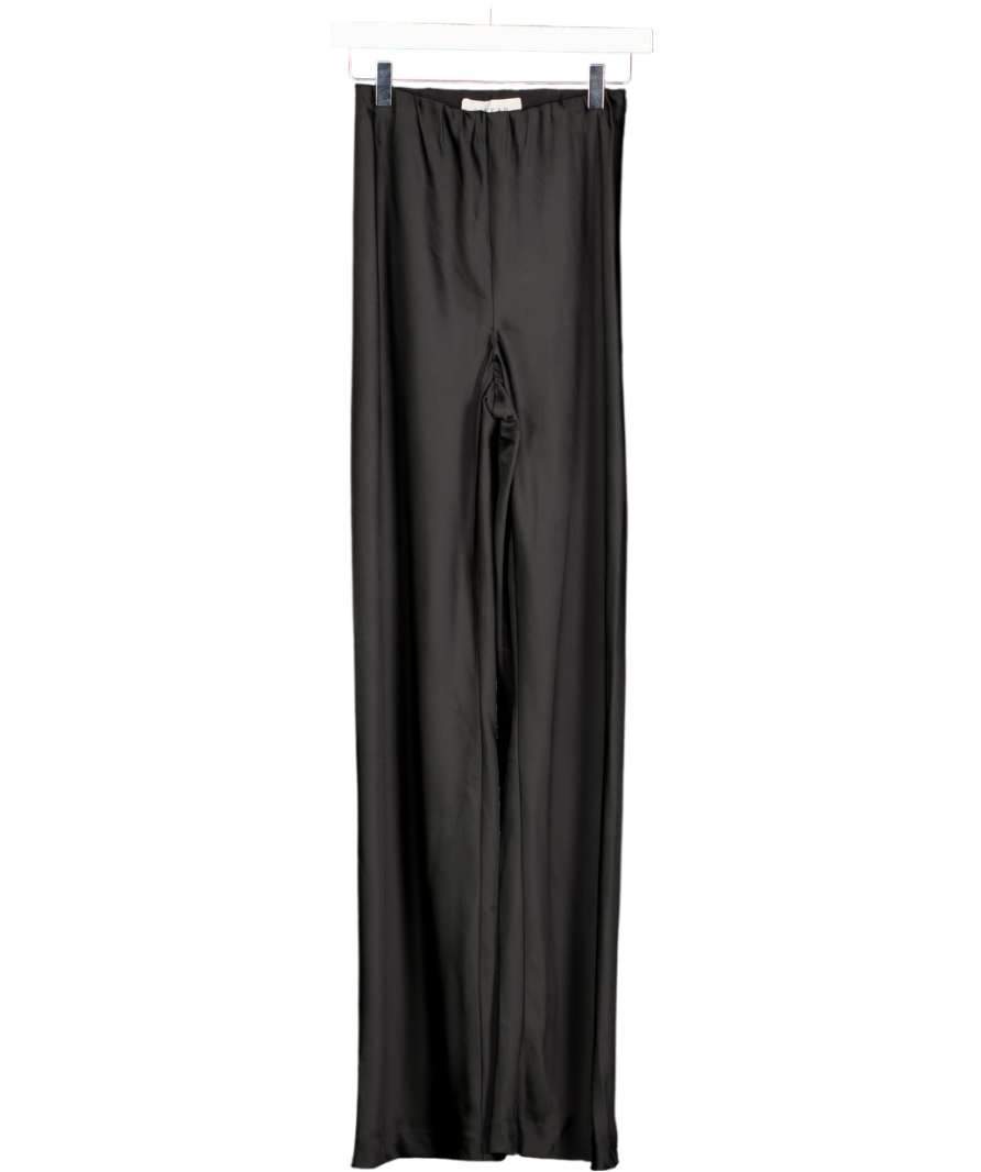 Sinead Keary Black The Sandra" - Satin Trousers Fuller Length UK 6