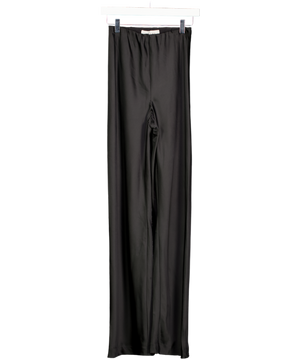 Sinead Keary Black The Sandra" - Satin Trousers Fuller Length UK 6