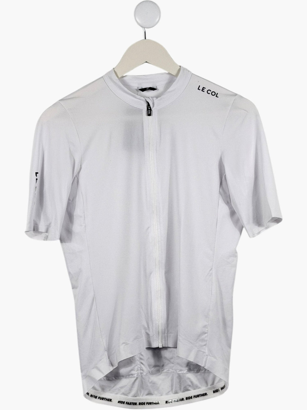LE COL White Cycling Jersey Recycled Polyester UK M