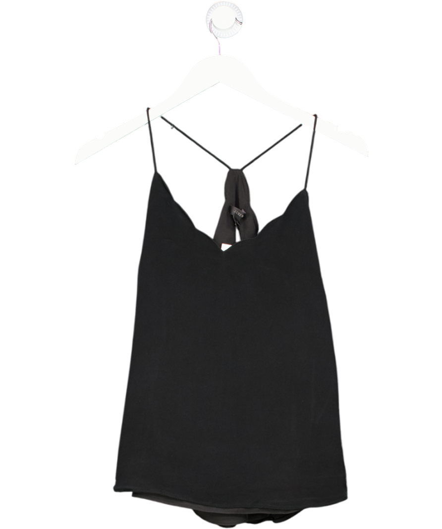 J.Crew Black Scalloped Cami Top UK S