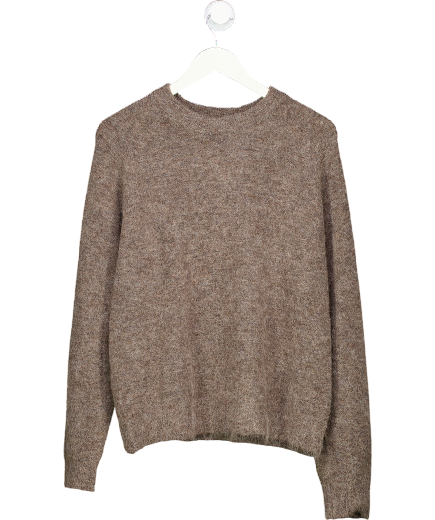 ZARA Brown Marl Jumper With Wool And Alpaca UK L
