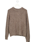 ZARA Brown Marl Jumper With Wool And Alpaca UK L