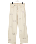 GANNI Cream Sparkle Butterfly Logo Izey Jeans W29