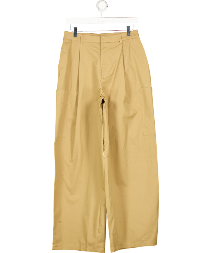 ASOS Barrel Leg Cargo Trouser In Beige UK 10