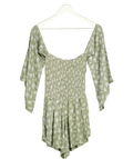 BLUE LIFE CALIFORNIA Green Floral Off The Shoulder Playsuit UK XS