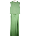 ESSENTIEL ANTWERP 2-piece Green Textured Top And Trouser Set UK 8