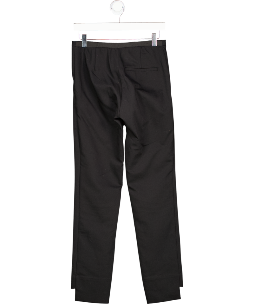 COS Black Step Hem Cigarette Trousers UK 8